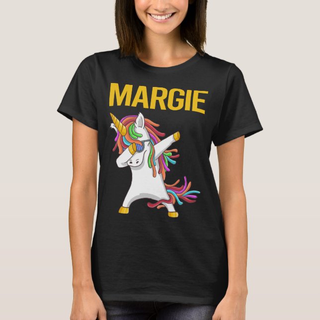 Happy Unicorn - Margie Name T-Shirt (Front)