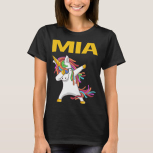 Happy Unicorn - Mia Name T-Shirt