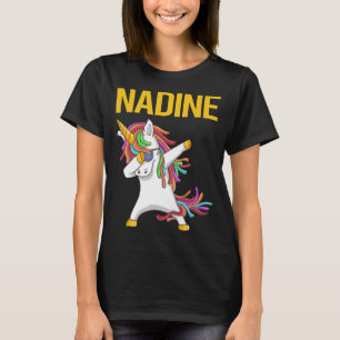Happy Unicorn - Nadine Name T-Shirt