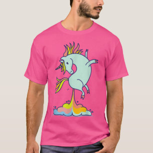 Happy Unicorn Poop Funny Magical Rainbow Gift  T-Shirt