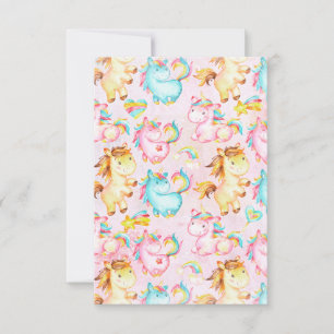 Happy Unicorns Pattern-Unicorn Love in Pink