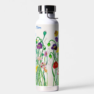 Happy Unique Wild Poppy named  Water Bottle