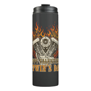 Happy V-Twin’s Day, Anti Valentine, Chopper Lovers Thermal Tumbler