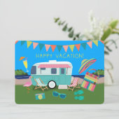 Happy Vacation Cute Camper By the Lake (Standing Front)