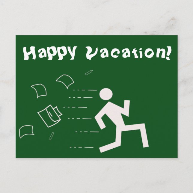 Happy vacation greeting card for colleagues (Front)