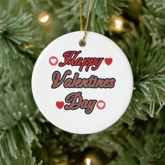 Happy Valenties Day for gift Ceramic Tree Decoration (Tree)