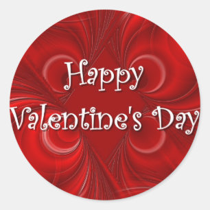 Happy Valentine's Day Classic Round Sticker