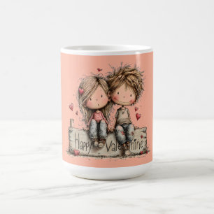 Happy Valentine Bench Duo Coffee Mug