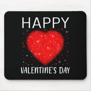 Happy Valentine Colorful Confetti Heart Men Women  Mouse Mat