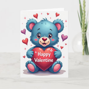 Happy Valentine Day Bear Card