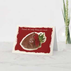 Happy Valentine Day Friend  It's about Chocolate Holiday Card