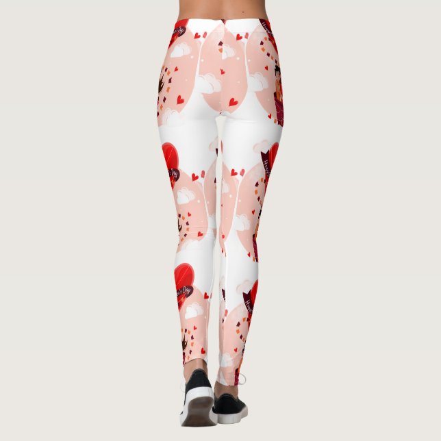 Happy Valentine Day Leggings (Back)
