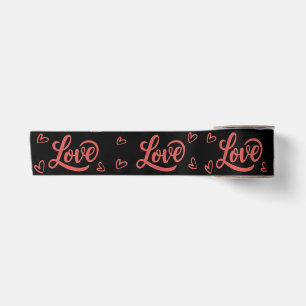 happy valentine day love you satin ribbon