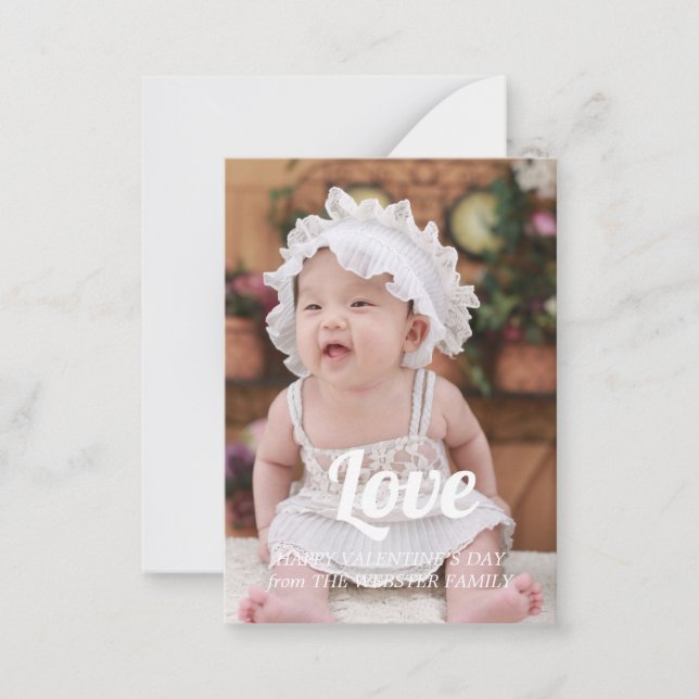 Happy valentine day personilage  photo card  (Front)