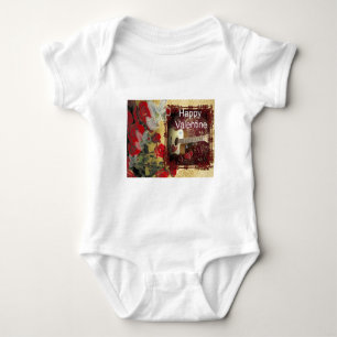 Happy Valentine day Tunes in my heart Baby Bodysuit