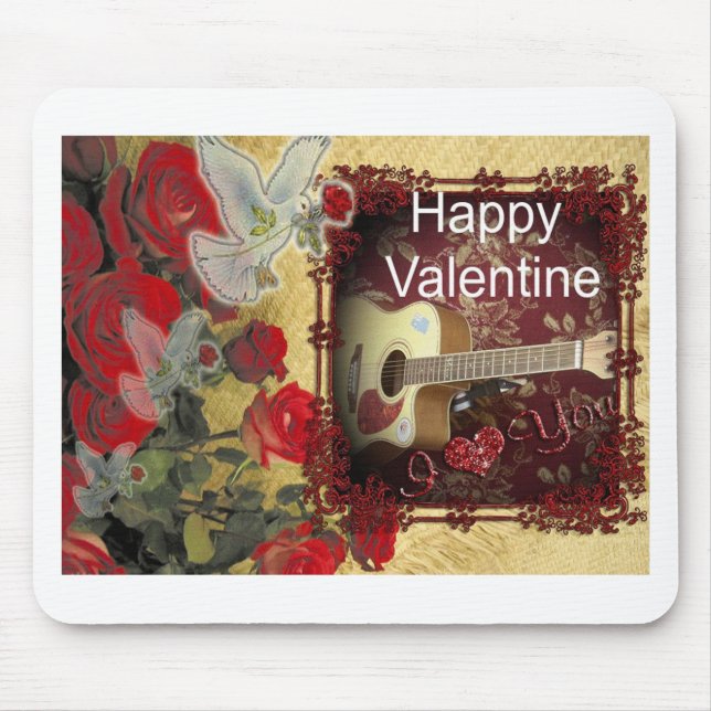 Happy Valentine day Tunes in my heart Mouse Mat (Front)
