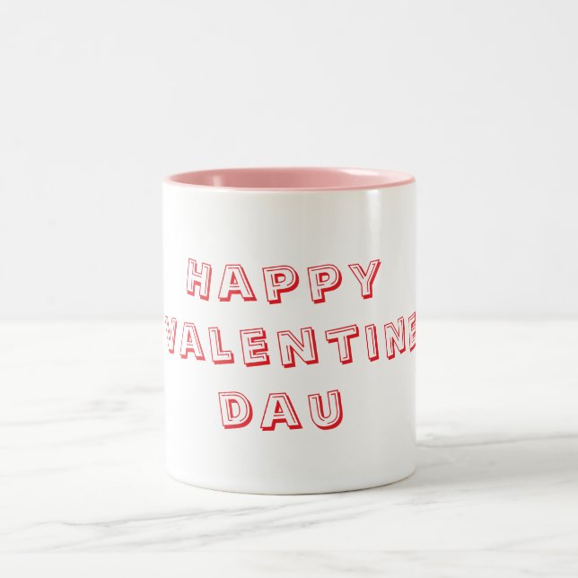 Happy valentine day whit &pink Mug (Center)