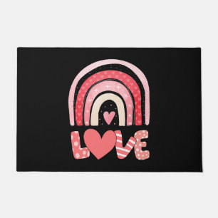 Happy Valentine Day With My Love Heart Doormat