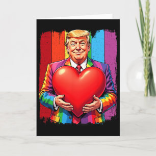 Happy Valentine Days Trump Heart Lgbt  Card