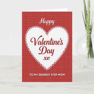 Happy Valentine Dearest Step Mom Card