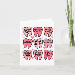 Happy Valentine Dental Dentiste Teeth Tooth Funny  Card