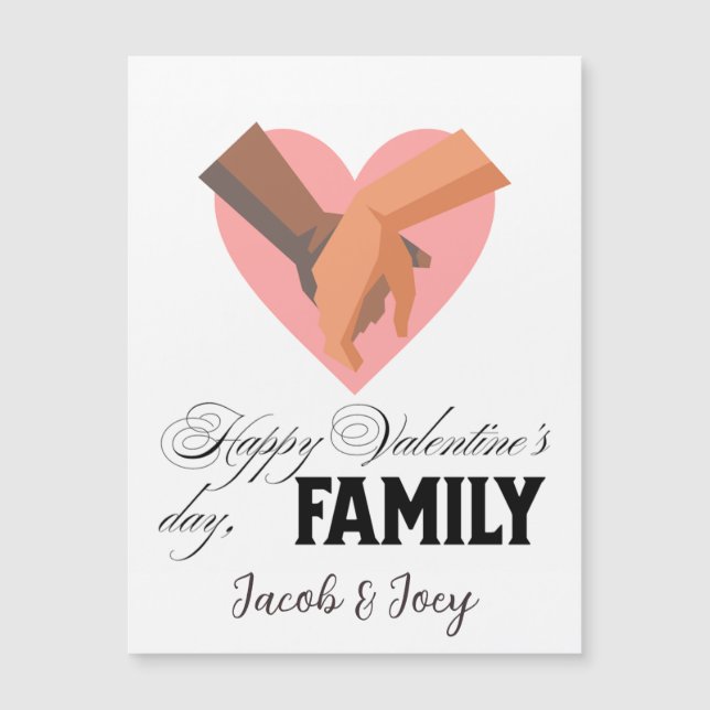 Happy valentine for family personalise name (Front)