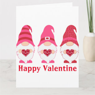 Happy Valentine Gnomes Hearts Card