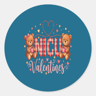 Happy Valentine Nurse Nicu Valentines Day Shirt Nu Classic Round Sticker