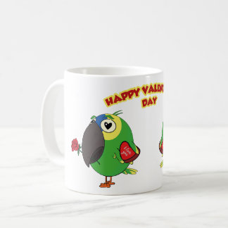 HAPPY VALENTINE PARROT COFFEE MUG