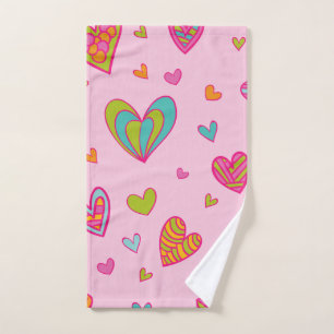 Happy valentine`s day 2023 With Heart Love      Hand Towel