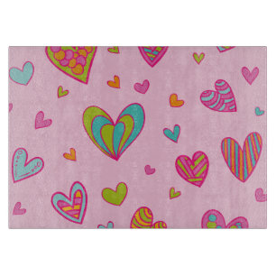 Happy valentine`s day 2024 With Heart Love Cutting Board