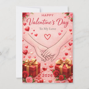 Happy Valentine’s Day 2026 Romantic Love Greeting  Card