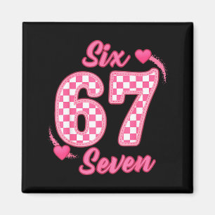 Happy Valentine’s Day 67 Meme Hearts Coquette Bow  Magnet