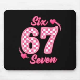 Happy Valentine’s Day 67 Meme Hearts Coquette Bow Mouse Mat