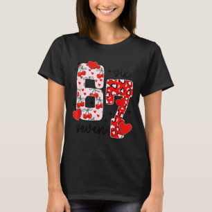 Happy Valentine’s Day 67 Meme Hearts Coquette Bow T-Shirt