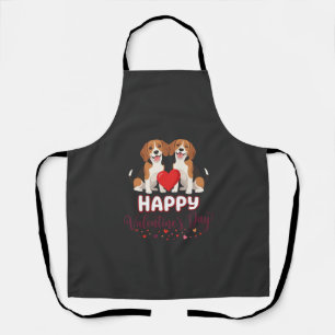 Happy Valentine’s Day Beagle Couple Apron