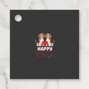 Happy Valentine’s Day Beagle Couple Favour Tags