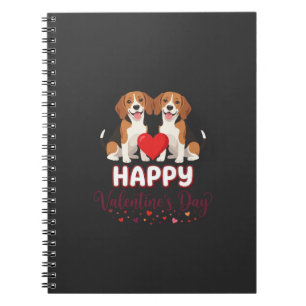 Happy Valentine’s Day Beagle Couple Notebook