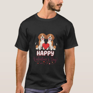 Happy Valentine’s Day Beagle Couple T-Shirt