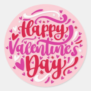 Happy Valentine’s Day Classic Round Sticker