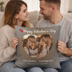 Happy Valentine’s Day Custom Couple Throw Pillow