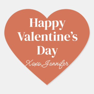happy Valentine’s Day Custom Heart Sticker