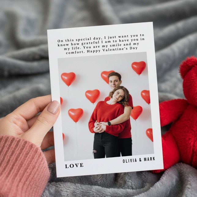 Happy Valentine’s Day Custom Photo Collage Holiday Card (Creator Uploaded)