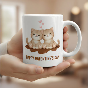 Happy Valentine’s Day Cute Valentine Cats mug