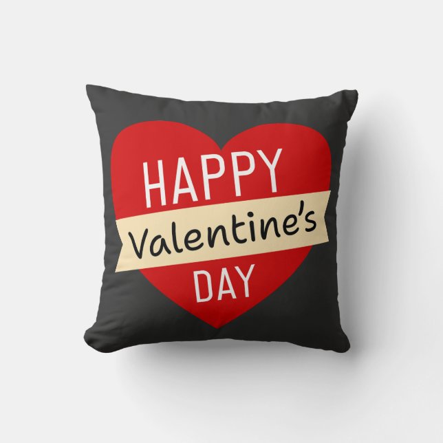 Happy Valentine’s Day – Cute Valentine Love Cushion (Front)