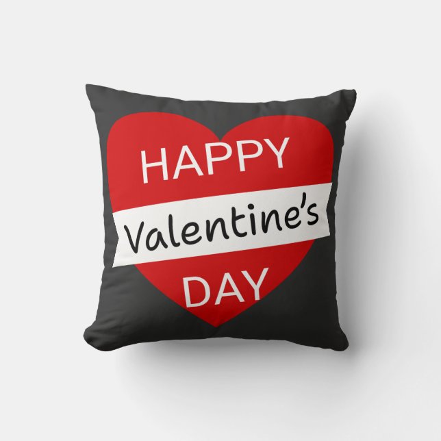 Happy Valentine’s Day – Cute Valentine Love Cushion (Front)