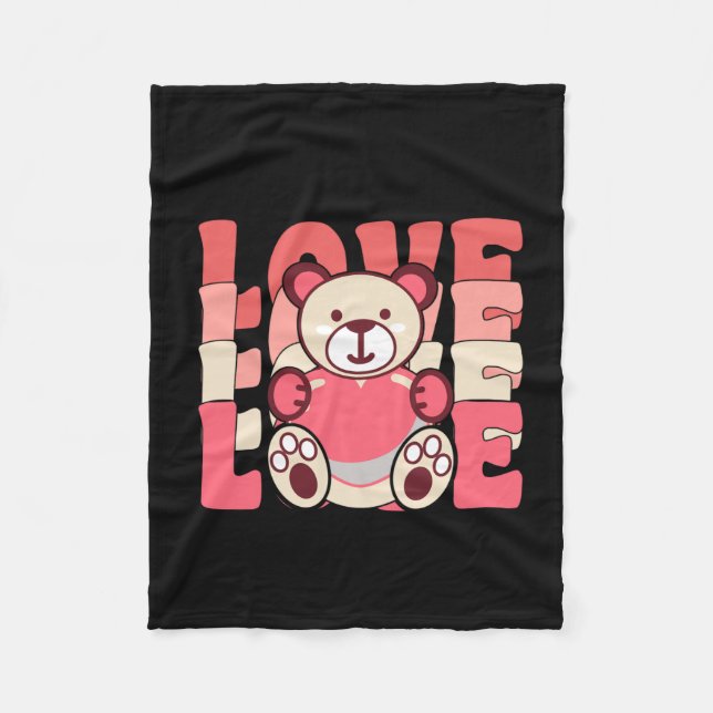 happy-valentine-s-day fleece blanket (Front)