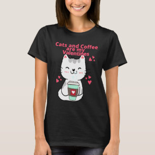 Happy Valentine S Day Funny Cat Coffee T-Shirt
