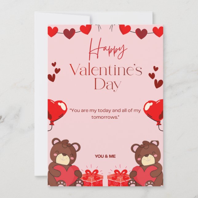 Happy Valentine’s Day Greeting Card  (Front)
