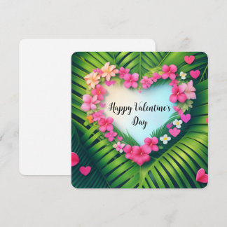 Happy Valentine’s Day Hawaiian Lei Heart Holiday Card
